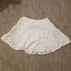 Japna Ivory Eyelet Skater Skirt